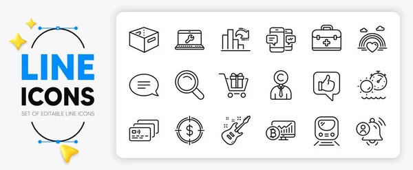 Den Für Die App Festgelegten Symbolen Für Metro Warenkorb Und — Stockvektor