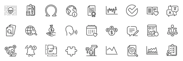 Icons Pack Certificate Diploma Human Sing Und Translate Line Icons — Stockvektor