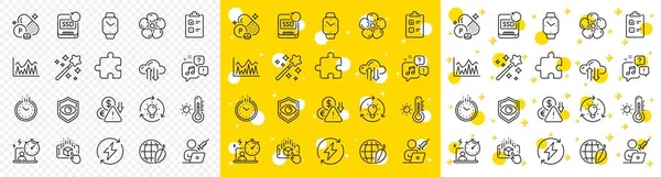 Outline Investment Idea Cloud Sync Line Icons Pack Web Smartwatch — 스톡 벡터