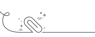 Satır simgesi ekle. Kıvrımlı tek bir çizgi. Eklenti ataç tabelası. Ofis kırtasiyesi nesnesi sembolü. Kağıt ataç, taslak şerit. Döngü eğrisi modeli. Vektör