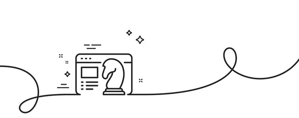 Ikona Strategii Seo Ciągła Linia Lokami Znak Optymalizacji Wyszukiwarki Symbol — Wektor stockowy