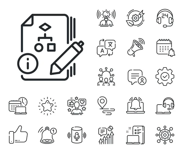 Technical Instruction Sign Place Location Technology Smart Speaker Outline Icons — Stock Vector