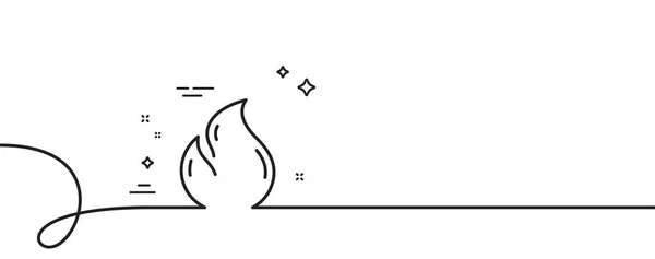 Значок Лінії Енергії Вогню Безперервна Одна Лінія Завитком Енергетичний Знак — стоковий вектор