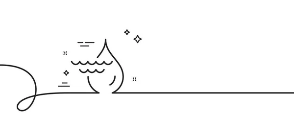 Значок Линии Гидроэлектропередачи Непрерывная Одна Линия Кудряшками Знак Типа Гидроэлектрической — стоковый вектор