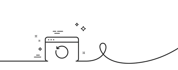 Récupération Icône Ligne Internet Continu Une Ligne Avec Boucle Signe — Image vectorielle