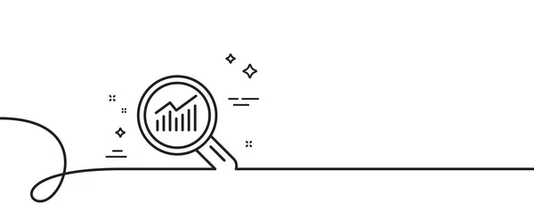 Çizelge Simgesi Kıvrımlı Tek Bir Çizgi Grafik Satış Büyüme Işaretini — Stok Vektör