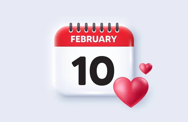 10Η Ημέρα Του Μήνα Εικονίδιο Ημερολόγιο Ημερομηνία Εικονίδιο Ημερομηνία Προγράμματος — Διανυσματικό Αρχείο
