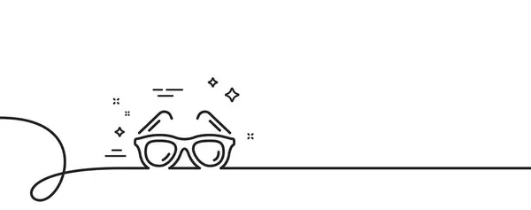 Travel Sunglasses Line Icon Continuous One Line Curl Trip Sun — Stock Vector