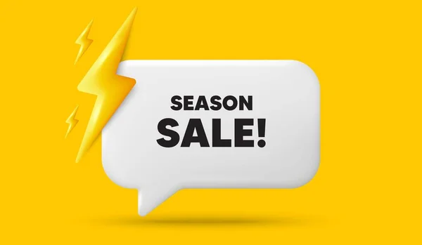 Season Sale Tag Speech Bubble Banner Power Energy Special Offer — Stock Vector