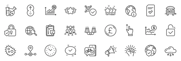 Icons Pack Chemistry Lab Cloud Computing Empower Line Icons App — Stock Vector