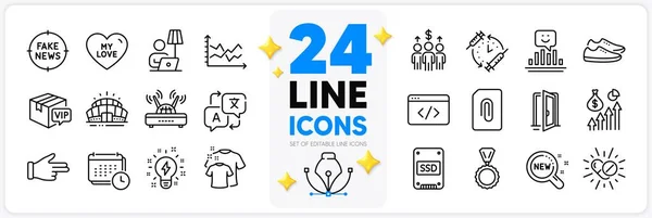 Icone Set Ispirazione Scarpe Calendario Linea Icone Confezione App Con — Vettoriale Stock