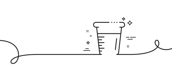 Иконка Линии Кулинарного Маяка Непрерывная Одна Линия Кудряшками Стеклянный Знак — стоковый вектор