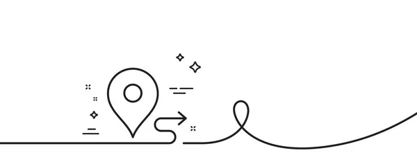 Ref Line Непрерывная Одна Линия Кудряшками Дорожный Знак Символ Расстояния — стоковый вектор