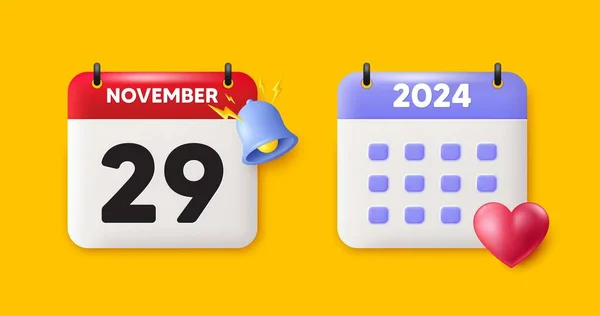 Calendar Date Icon 29Th Day Month Icon Event Schedule Date — Stock Vector