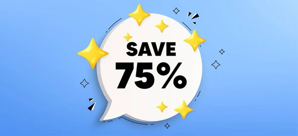 Sparen Sie Prozent Rabatt Chat Sprechblase Banner Verkauf Discount Angebot — Stockvektor