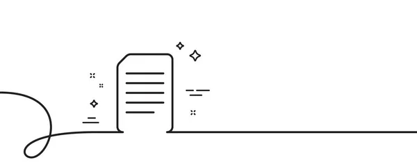 Dokument Management Zeilensymbol Kontinuierlich Eine Linie Mit Locke Hinweisschild Papierseitenkonzept — Stockvektor
