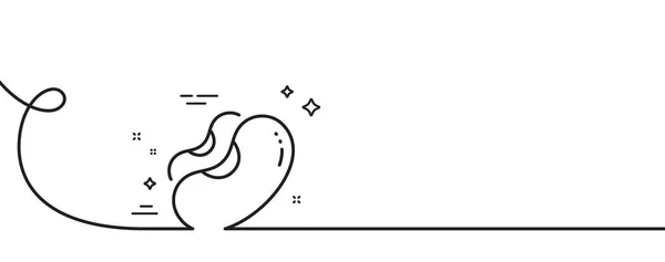 Bohnen Linie Symbol Kontinuierlich Eine Linie Mit Locke Leckeres Saatgut — Stockvektor
