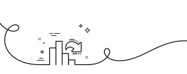 Grafik çizgisi simgesi azalıyor. Kıvrımlı tek bir çizgi. Sütun çizelgesi işareti. Piyasa analizi sembolü. Grafik tek ana hatlı şerit azalıyor. Döngü eğrisi modeli. Vektör