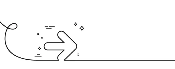 Nästa Pil Linje Ikon Kontinuerlig Linje Med Curl Framåt Pilspets — Stock vektor