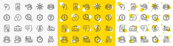 Gruppen Profil Und Teamwork Symbole Symbole Für Die Business Benutzerzeile — Stockvektor