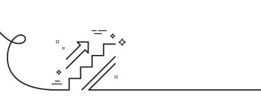 Merdiven çizgisi ikonu. Kıvrımlı tek bir çizgi. Alışveriş merdiveni tabelası. Giriş ya da Çıkış sembolü. Merdivenler tek şeritli. Döngü eğrisi modeli. Vektör