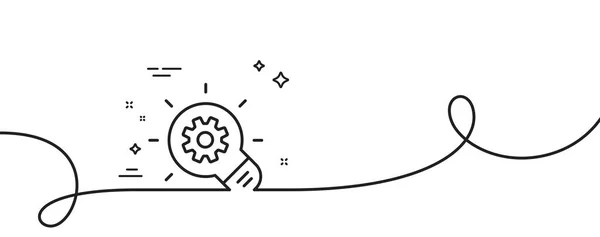 Cogwheel 아이콘 지속적인 1개의 엔지니어링 표시입니다 아이디어 Cogwheel 리본입니다 패턴입니다 — 스톡 벡터