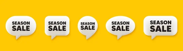 Season Sale Tag Chat Hlasové Bubliny Nastaveny Speciální Nabídková Cena — Stockový vektor