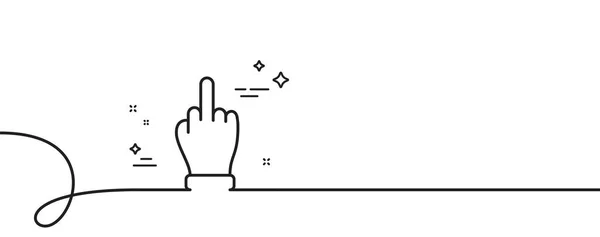 Значок Линии Средней Руки Непрерывная Одна Линия Кудряшками Символ Пальмового — стоковый вектор