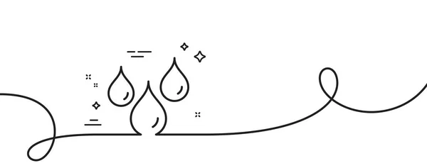 防水線のアイコン カール付きの連続1行 防水サインです 保護シンボルを捨てなさい 防水シングルアウトラインリボン ループカーブパターン ベクトル — ストックベクタ