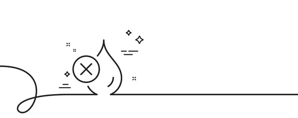 Kein Wasserdichtes Liniensymbol Kontinuierlich Eine Linie Mit Locke Wasserabweisendes Schild — Stockvektor