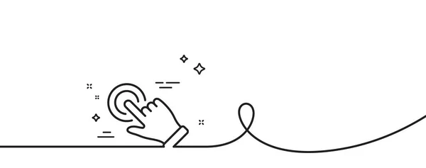 Touchscreen Gestenleiste Kontinuierlich Eine Linie Mit Locke Klicken Sie Auf — Stockvektor