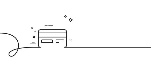 Значок Кредитной Линии Непрерывная Одна Линия Кудряшками Знак Метода Банковской — стоковый вектор