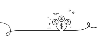 Döviz hattı simgesi alınıyor. Kıvrımlı tek bir çizgi. Dolar para işareti. Ekonomi ticaret sembolü. Tek ana hatlı kurdele alınıyor. Döngü eğrisi modeli. Vektör