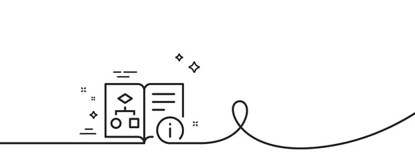 Zeilensymbol Des Technischen Algorithmus Kontinuierlich Eine Linie Mit Locke Unterzeichnung — Stockvektor