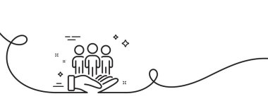 En iyi alıcı satırı simgesi. Kıvrımlı tek bir çizgi. Müşteri grubu imzası. Müşteri özeni sembolü. En iyi alıcılar tek ana hatlı kurdele. Döngü eğrisi modeli. Vektör