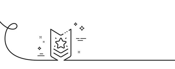 Schultergurt Sterne Linie Symbol Kontinuierlich Eine Linie Mit Locke Sternzeichen — Stockvektor