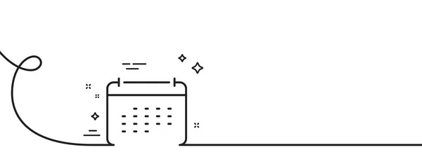 Εικόνα Γραμμής Ημερολογίου Συνεχής Μία Γραμμή Μπούκλα Ετήσια Πινακίδα Σχεδιαστή — Διανυσματικό Αρχείο