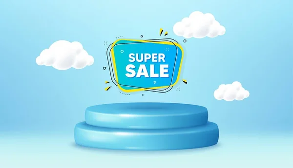 Super Sale Banner Siegerpodest Base Produktangebot Sockel Aufkleber Mit Preisnachlässen — Stockvektor
