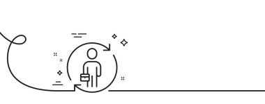 Yer değiştirme çizgisi simgesi. Kıvrımlı tek bir çizgi. Personel yenileme işareti. İş adamı sembolünü değiştirir. Tek şeritli şeridi değiştir. Döngü eğrisi modeli. Vektör