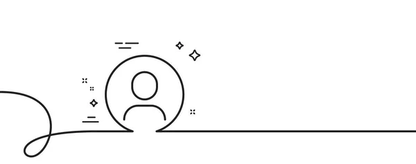 Εικονίδιο Γραμμής Κεφαλής Συνεχής Μία Γραμμή Μπούκλα Σύμβολο Κατόχου Θέσης — Διανυσματικό Αρχείο
