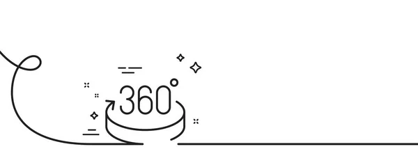360 Grad Linien Symbol Kontinuierlich Eine Linie Mit Locke Simulationszeichen — Stockvektor