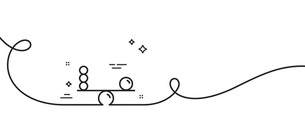 Balansikonen Kontinuerlig Linje Med Curl Tecken Sinnesstabilitet Koncentrationssymbol Balansera Enkelt — Stock vektor