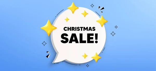 Christmas Sale Tag Chat Speech Bubble Banner Special Offer Price — Stock Vector