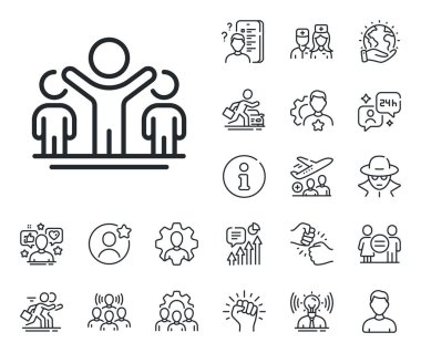 En iyi başarı işareti. Uzman, doktor ve iş yarışması ikonları. Kazanan çizgi ikonu. Birincilik sembolü. Galibiyet işareti. Avatar yer tutucu, casus vesikalığı ikonu. Saldırı lideri. Vektör