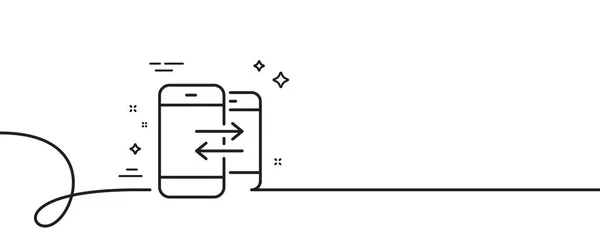 Піктограма Лінії Язку Телефону Безперервна Одна Лінія Завитком Вхідний Вихідний — стоковий вектор