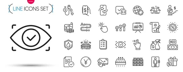 Pack Checklist Creative Painting Delivery Man Line Icons Include Journey — Stock Vector