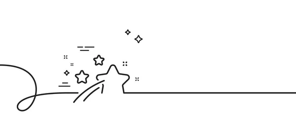 Sternschnuppen Symbol Kontinuierlich Eine Linie Mit Locke Nachtzeichen Feuerwerkssymbol Falling — Stockvektor