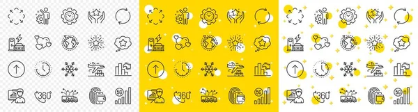 Outline Ranking Swipe Air Conditioning Line Icons Pack Web Full — Stock Vector