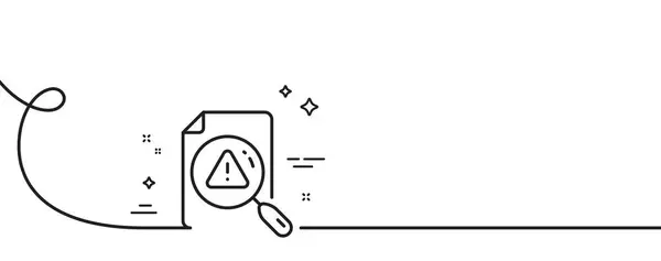Rechercher Icône Ligne Document Continu Une Ligne Avec Boucle Aide — Image vectorielle