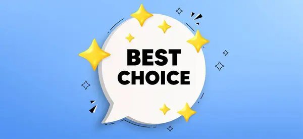 Best Choice Tag Chat Speech Bubble Banner Special Offer Sale — Stock Vector